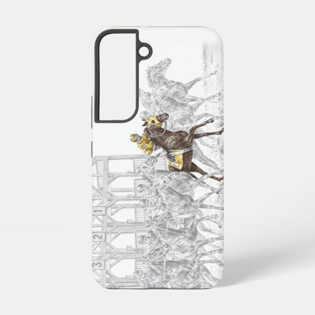 Horse Race Starting Gate Samsung Galaxy S22 Case (Back)