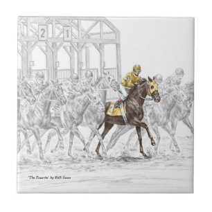 Horse Race Starting Gate Tile
