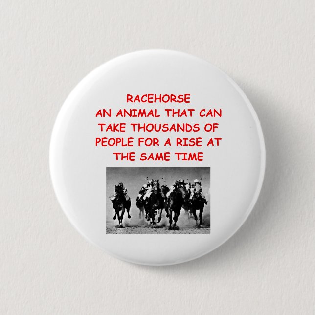 horse racing 2 inch round button (Front)