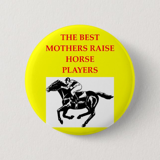 horse racing 2 inch round button (Front)