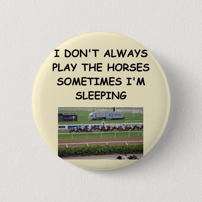 horse racing 2 inch round button (Front)