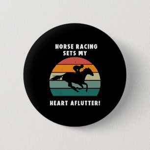 Horse Racing 2 Inch Round Button