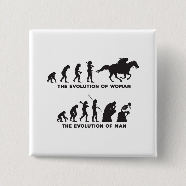 Horse Racing 2 Inch Square Button (Front)
