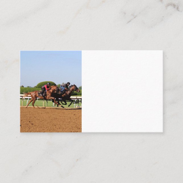 Horse racing business card (Front)