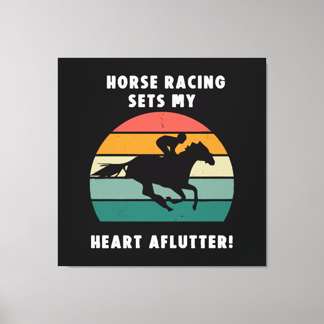 Horse Racing Canvas Print (Front)