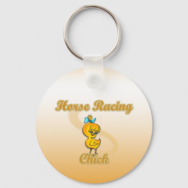 Horse Racing Chick Keychain (Front)