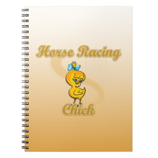 Horse Racing Chick Notebook (Front)