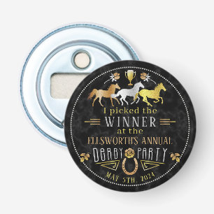 Horse Racing Derby Day Party Art Deco Winner Prize Bottle Opener