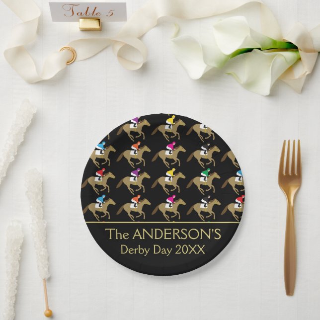 Horse Racing Derby Day Picnic Paper Plate (Wedding)