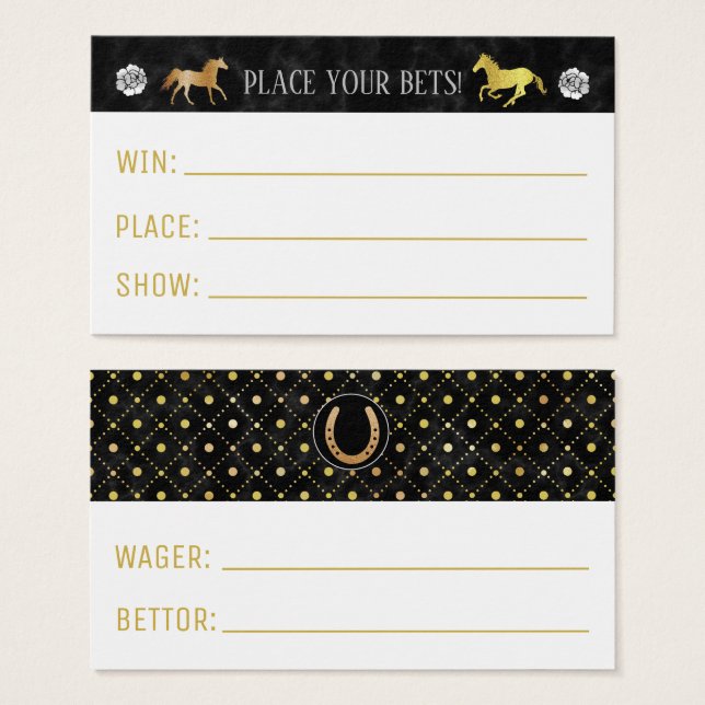 Horse Racing Derby Pari Jeux de partie Slip (Devant & derrière)