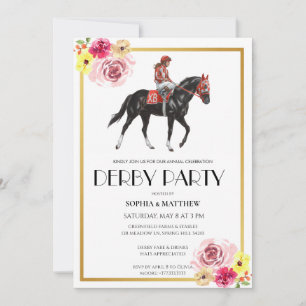 Horse Racing Derby Party Invitation Art