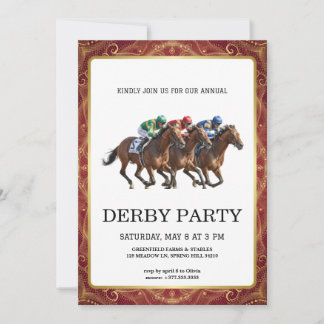 Horse Racing Derby Party Vintage Invitation 2026