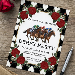 Horse Racing Derby Party Vintage Invitation 2026