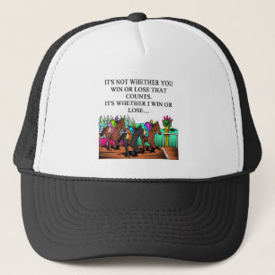 horse racing derby trucker hat