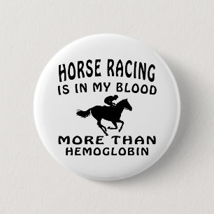 Horse Racing Design 2 Inch Round Button