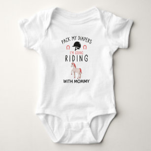 Horse Racing Equestrianism Equestrian Mom Baby Bodysuit
