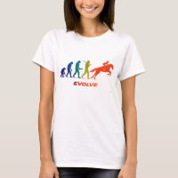 Horse Racing Evolution Silhouette Jockey Design