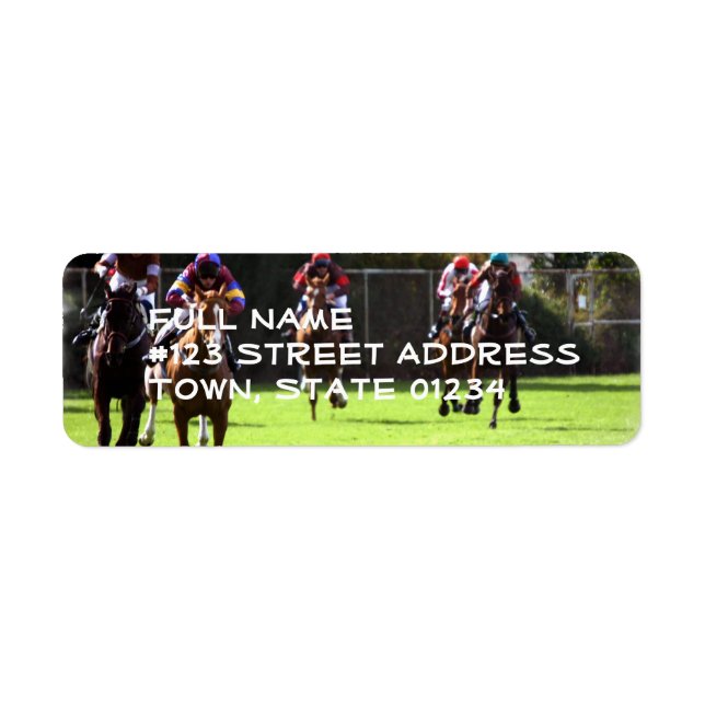 Horse Racing Field Mailing Labels (Front)