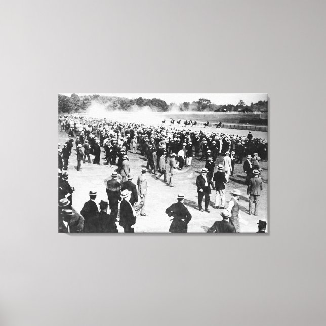 Horse Racing in Saratoga Photograph Canvas Print (Front)