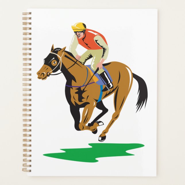 Horse Racing Jockey Galloping Planner (Front)