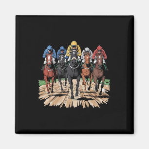 Horse Racing Jockey Racer Der Magnet