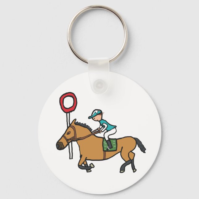 Horse Racing Keychain (Front)