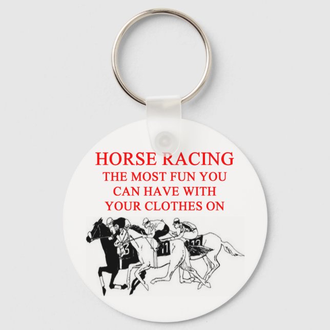 HORSE racing Keychain (Front)