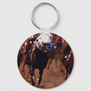 Horse racing keychain