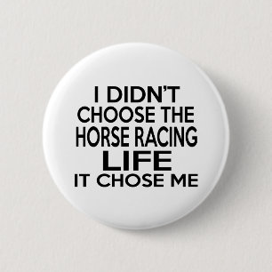 HORSE RACING LIFE DESIGNS 2 INCH ROUND BUTTON