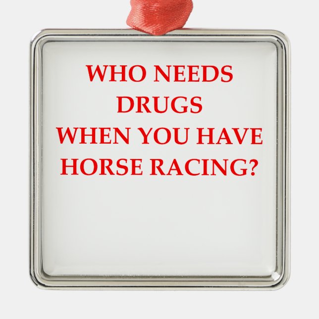 horse racing metal ornament (Front)