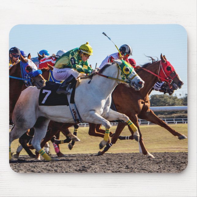 Horse Racing Mouse Pad (Front)