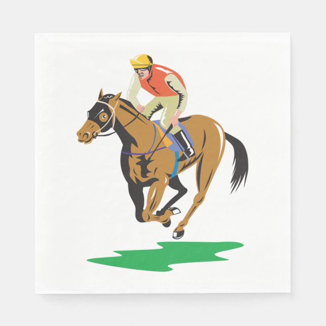 Horse Racing Napkin (Front)