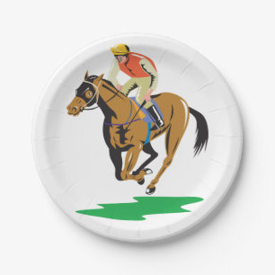Horse Racing Paper Plate