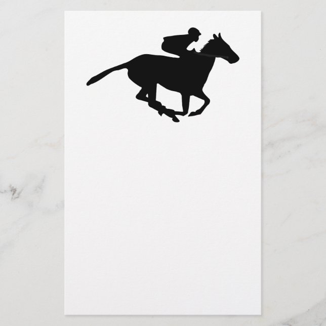 Horse Racing Pictogram Stationery (Front)