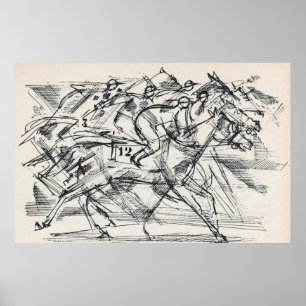 Horse racing poster print