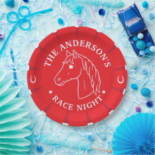 Horse Racing Race Night Party Paper Plate