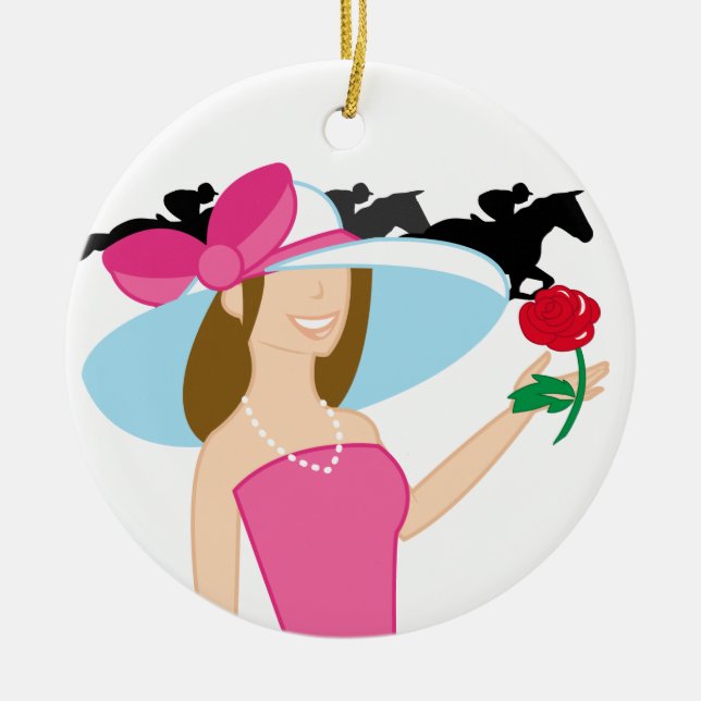 Horse Racing - SRF Ceramic Ornament (Front)