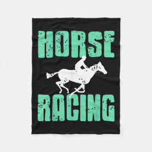 Horse Racing Srt Fanatics Speed And On  Fleece Blanket