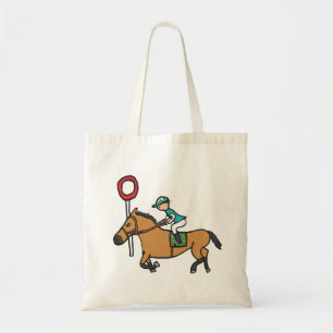 Horse Racing Tote Bag