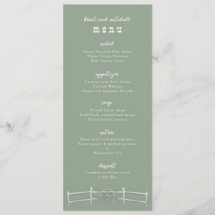 Horse Rail Fence Wagon Wheel Sage Dinner Menu