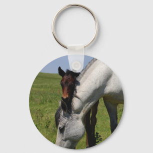 Horse Ranch Farm Destiny Nature Background Keychain