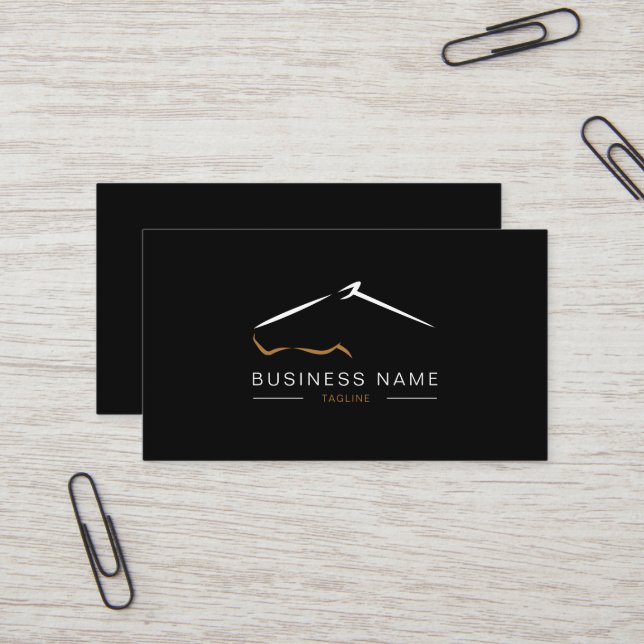 Horse Ranch | Horse Farm Business Card (Front/Back In Situ)