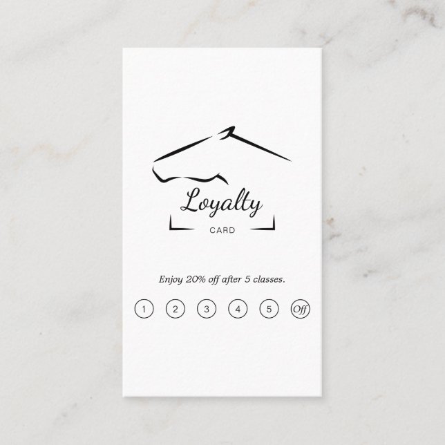 Horse Ranch | Horse Farm Loyalty Card (Front)