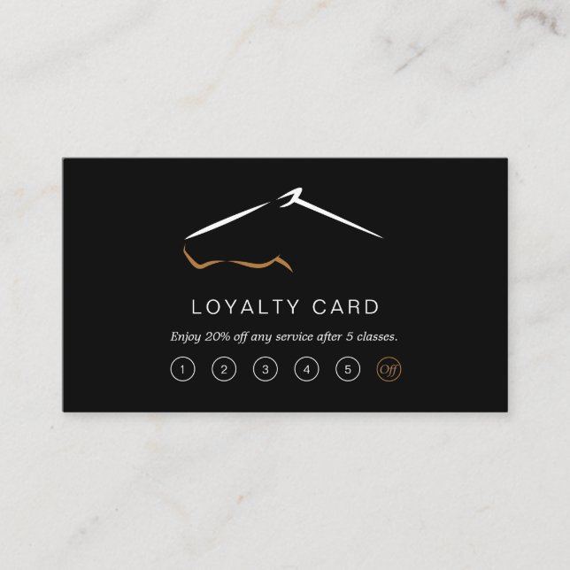 Horse Ranch | Horse Farm Loyalty Card (Front)