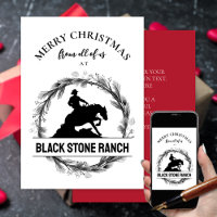 Horse ranch logo branding Christmas business