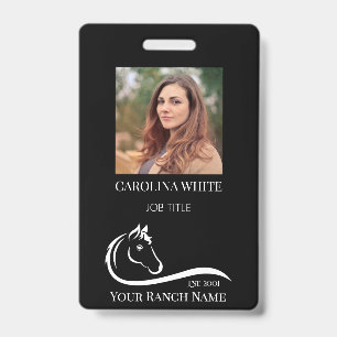 Horse ranch logo equestrian branding address badge