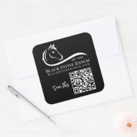 Horse ranch logo equestrian stable branding QR