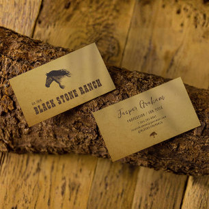Horse Ranch Logo Equestrian Stable Business Card