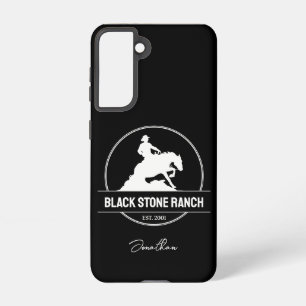 Horse ranch logo reining western barn branding samsung galaxy case