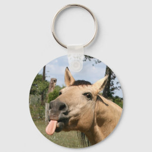 Horse razzberry keychain